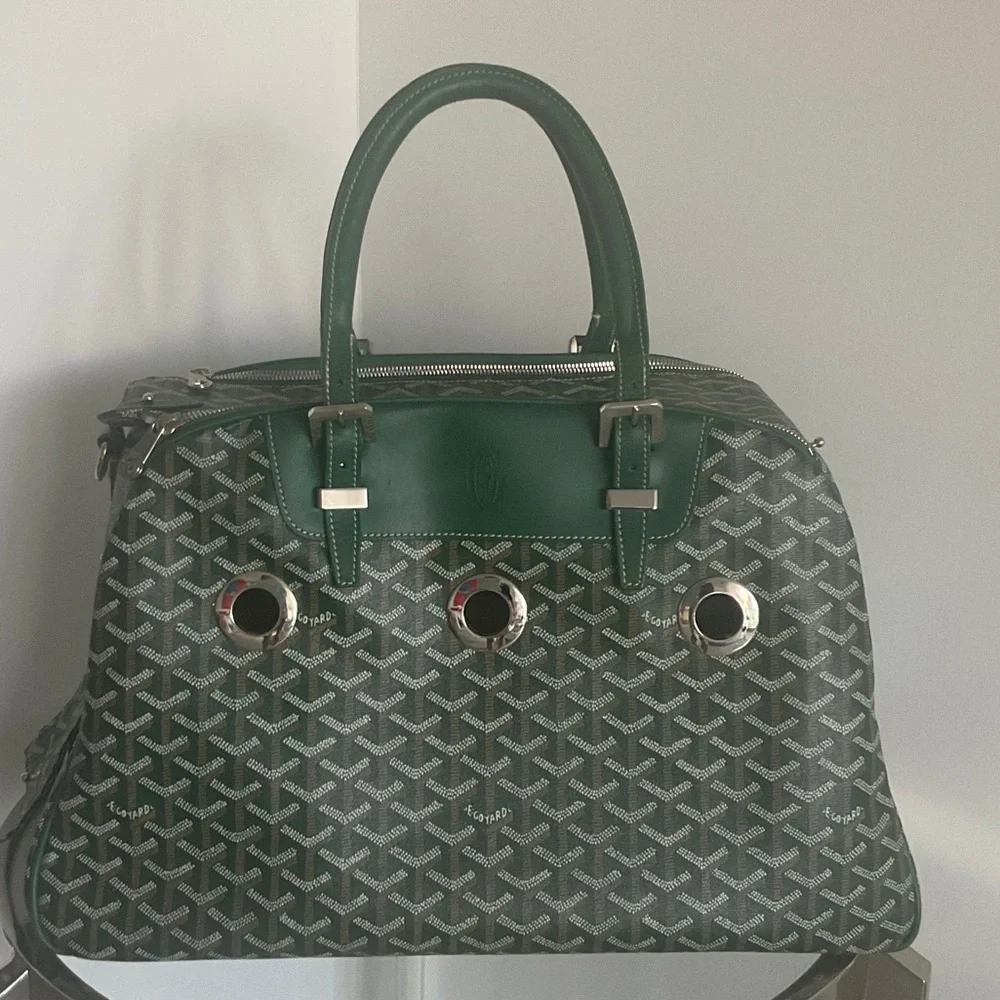 $5340 Goyard Green Dog carrier  Bag - Picture 2 of 12